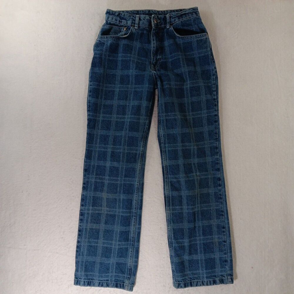 Ragged Jeans Women's Size 28 Plaid Print Fade